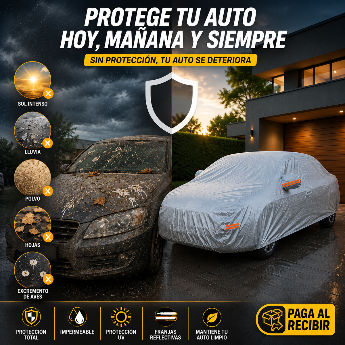 💧 Cobertor Impermeable 🚘 | Conserva tu Vehículo Como Nuevo Desde el Primer Uso