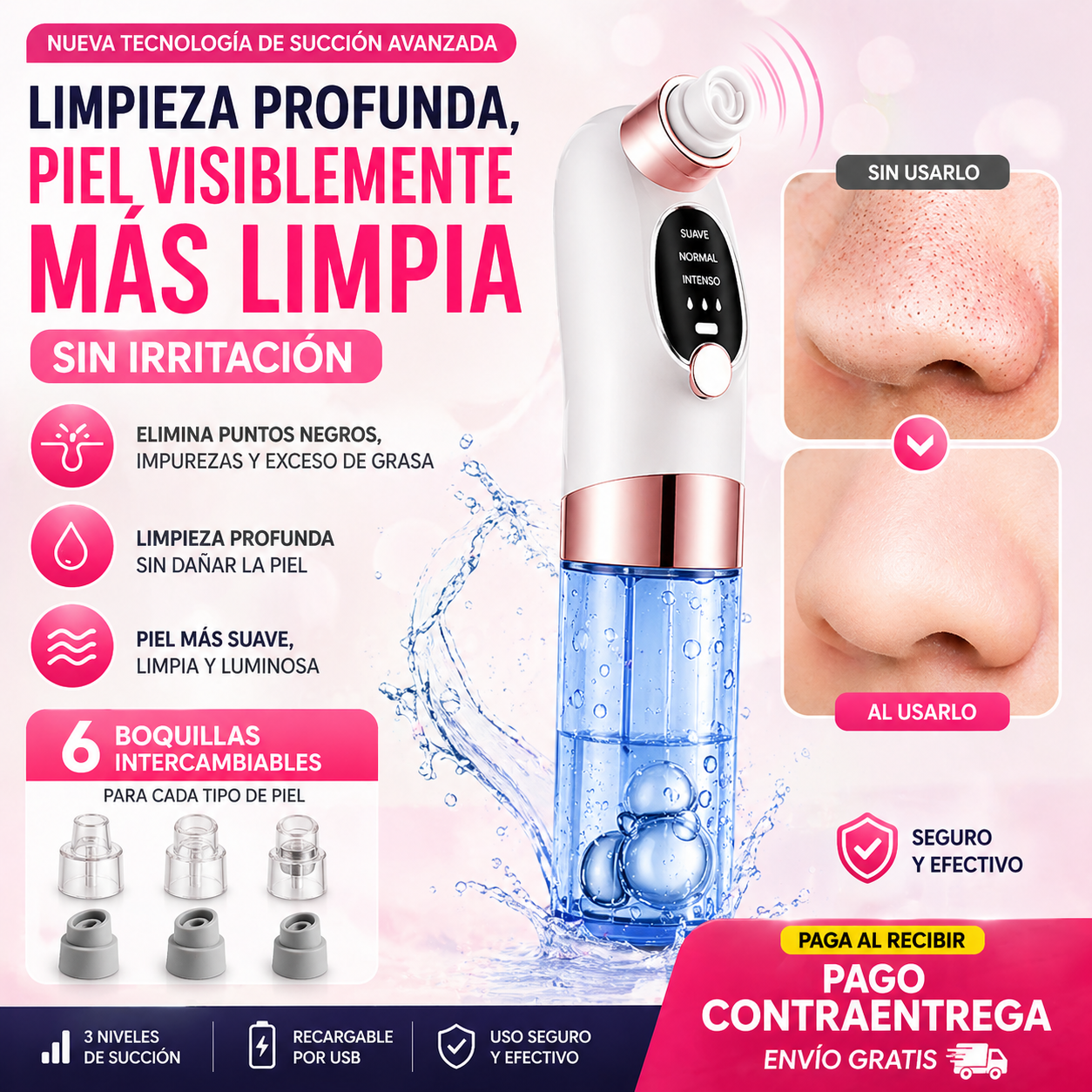✨ Removedor de Puntos Negros con Succión Profesional 💎