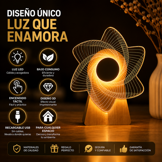 🌙 La Lámpara 3D que Llena tu Hogar de Luz, Calidez y Estilo