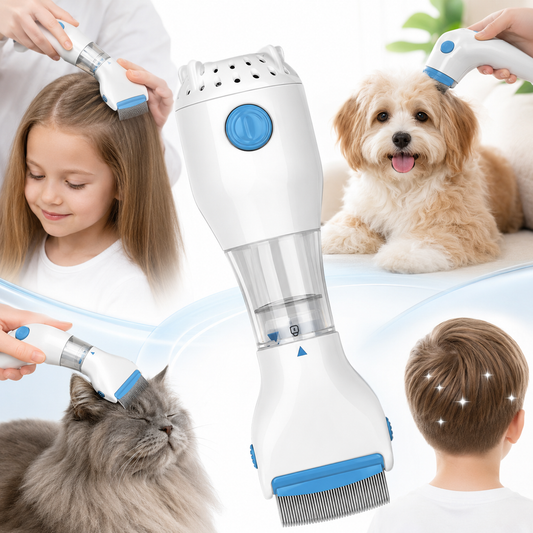 🐾👧 Peine Eléctrico Antipiojos 💙✨ Elimina Piojos y Liendres Sin Químicos 🚫🪳