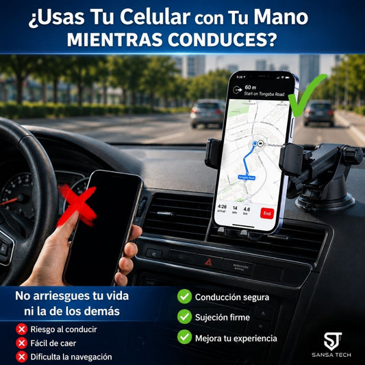 🚗⚡📱 Soporte Inteligente para Móvil con Carga Inalámbrica