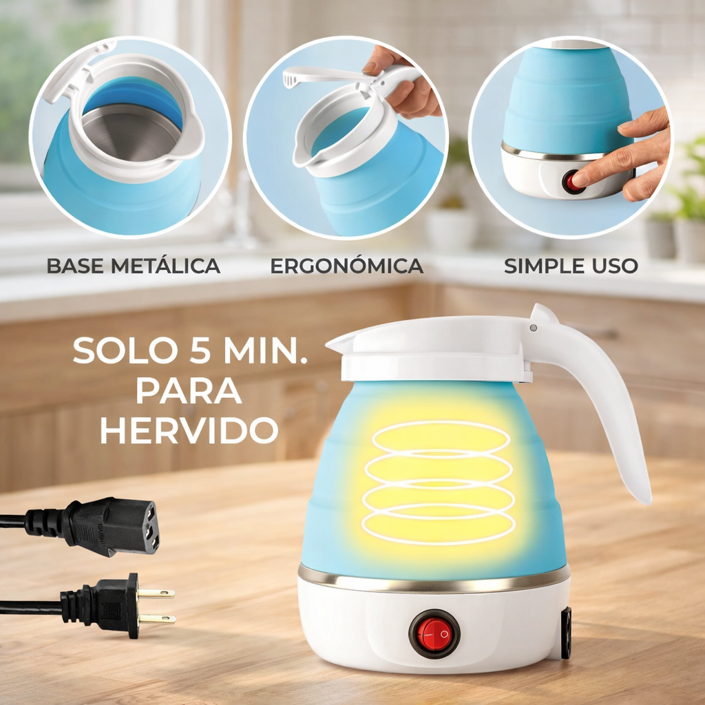 ⚡ Hervidor Eléctrico Plegable | Agua caliente en minutos 💧🔥
