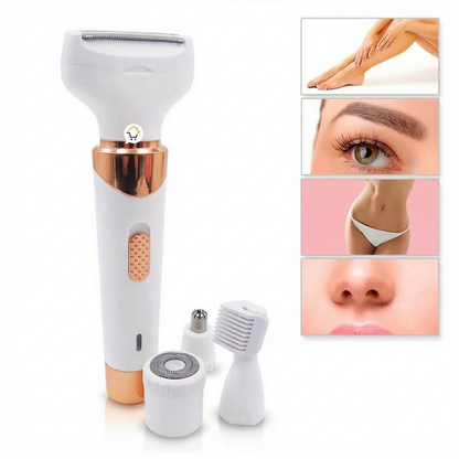 MAQUINA DEPILADORA 4 EN 1 🌸 Multifuncional | 💦 Uso en seco | 🔋 Portátil y recargable